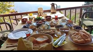 Tepe, Ресторан в Алании,  Ресторан с панорамным видом в Алании, Тепе, турецкий завтрак