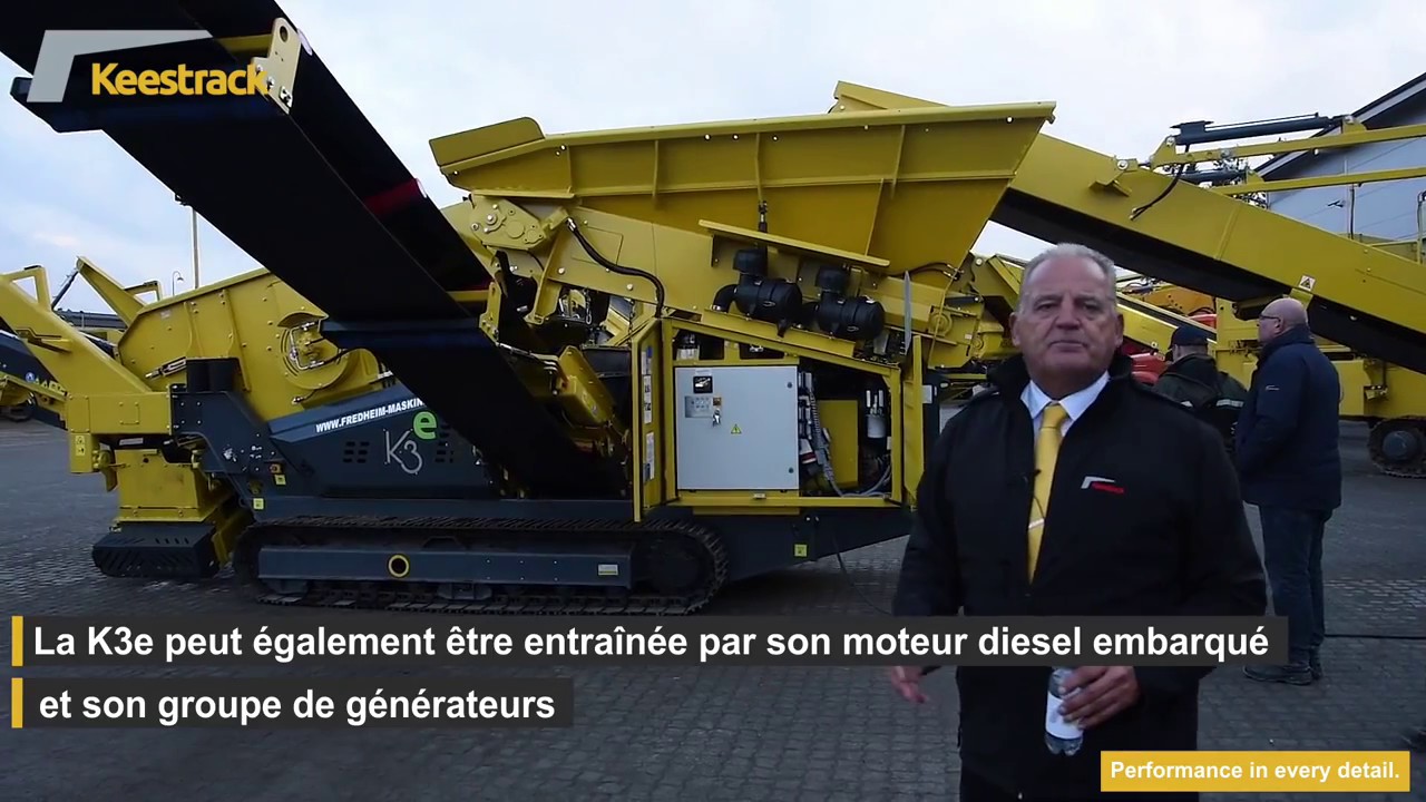 Keestrack Hybrid B3e Jaw Crusher and full Hybrid K3 Screen - French
