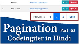 How to Create Codeigniter Bootstrap Pagination with Best ๐ฅ Example in Hindi Part#02 | learn2smart