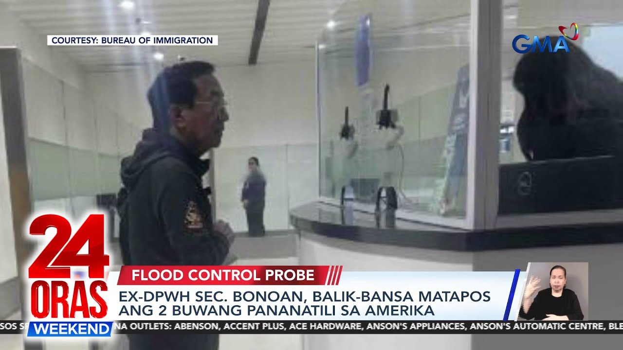 Ex-DPWH Sec. Bonoan, balik-bansa matapos ang 2 buwang pananatili sa Amerika | 24 Oras Weekend