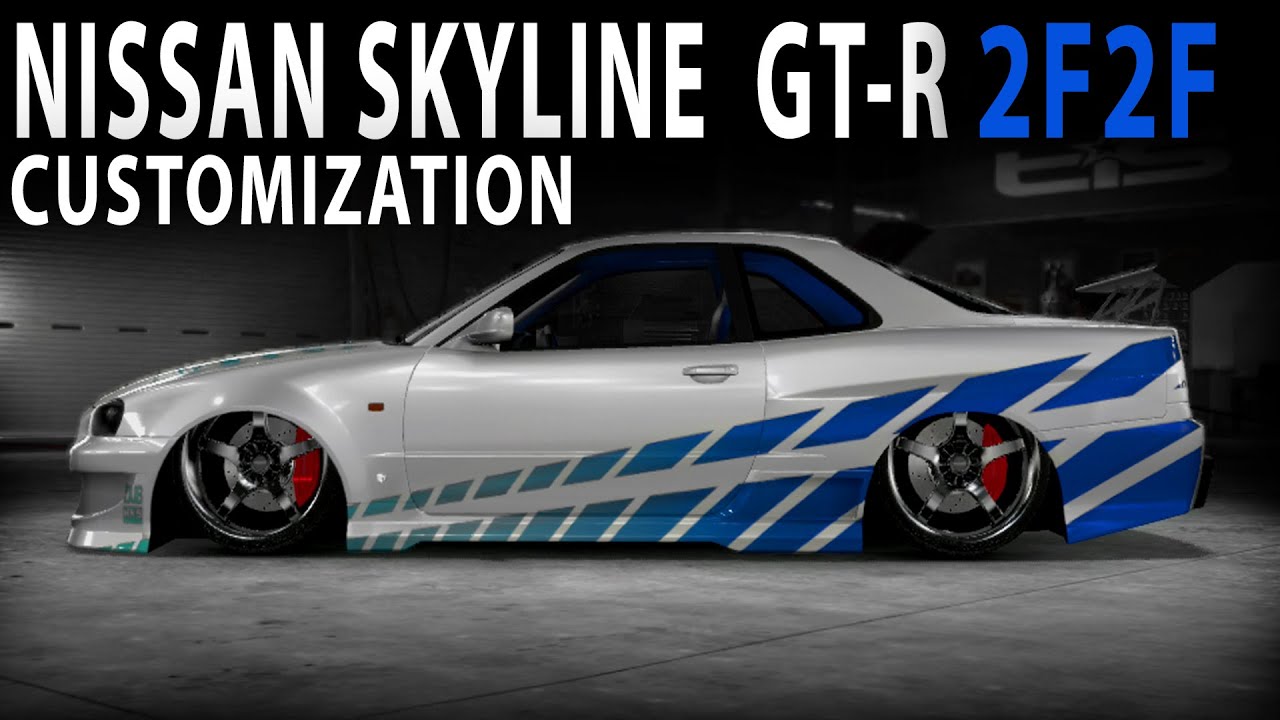 Midnight Club LA - Stanced Brian's Nissan Skyline GT-R ( 2f2f )  (Customization) - YouTube