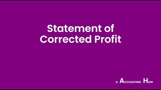 Statement of Corrected Profit