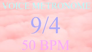 Voice Metronome  -  9 Count  -  50 bpm