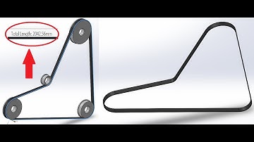 SolidWorks #7 Quick Tutorial - BELT Drawing And Measuring - Serpentine Belt