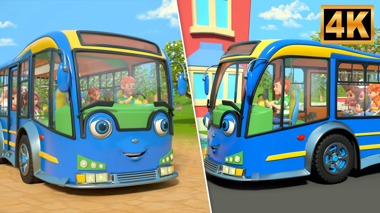 Wheels on the Bus – Fun 3D Animation | Popular Nursery Rhymes for Kids