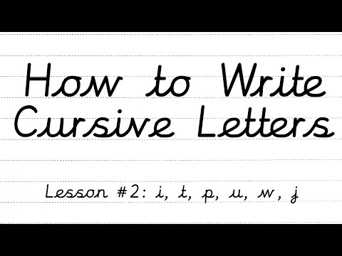 Handwriting Tips: How to Write Cursive Lowercase Letters | Lesson 2
