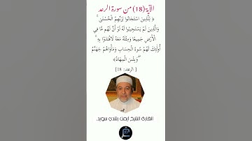 الآية( 18) من سورة الرعد //القارئ الشيخ أيمن رشدي سويد.
