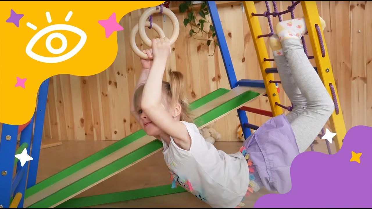 SPORTWOOD Indoor Playground - THE MOST POPULAR indoor playset! Swedish ladder and kids slides!