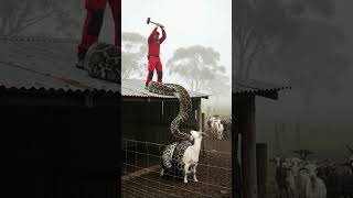 🐍 A Massive Python Coils Around a Goat😨