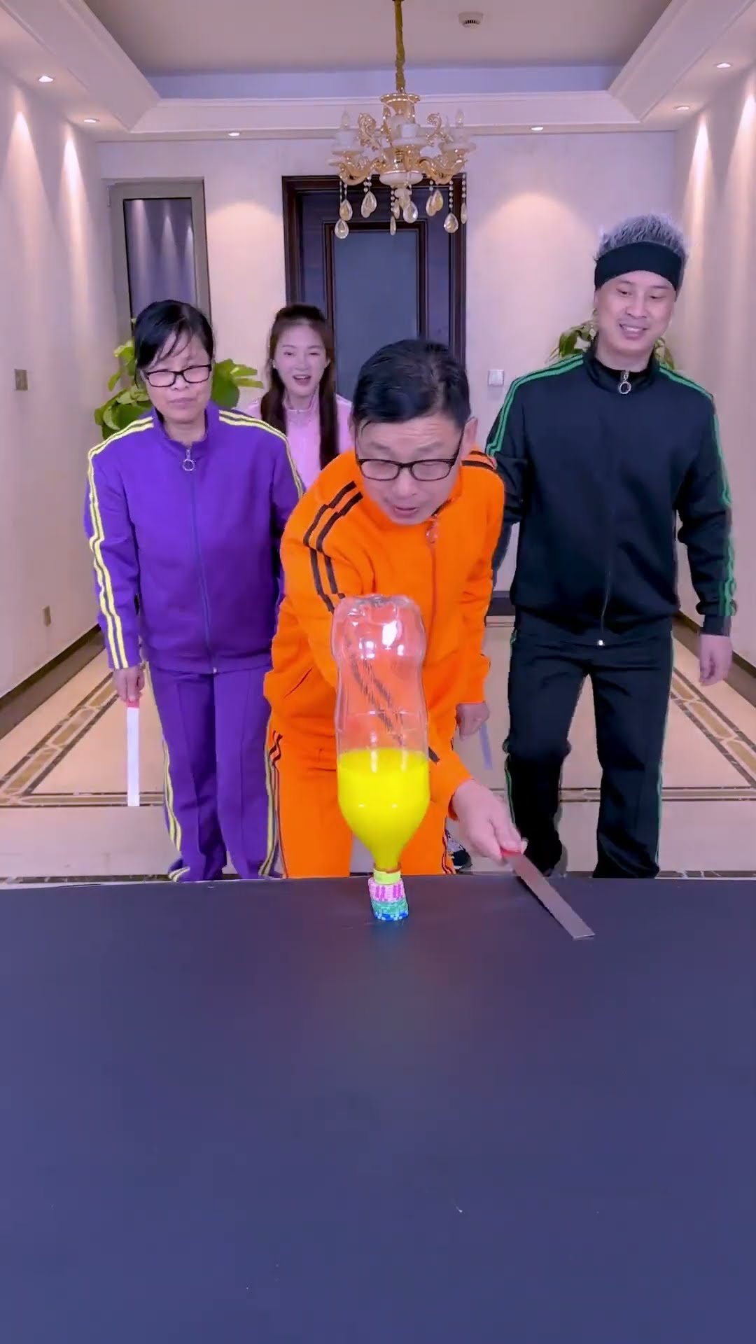 Block Sweeping Challenge, Heart Rate Is High#Funnyfamily #Partygames #Funny #Shorts