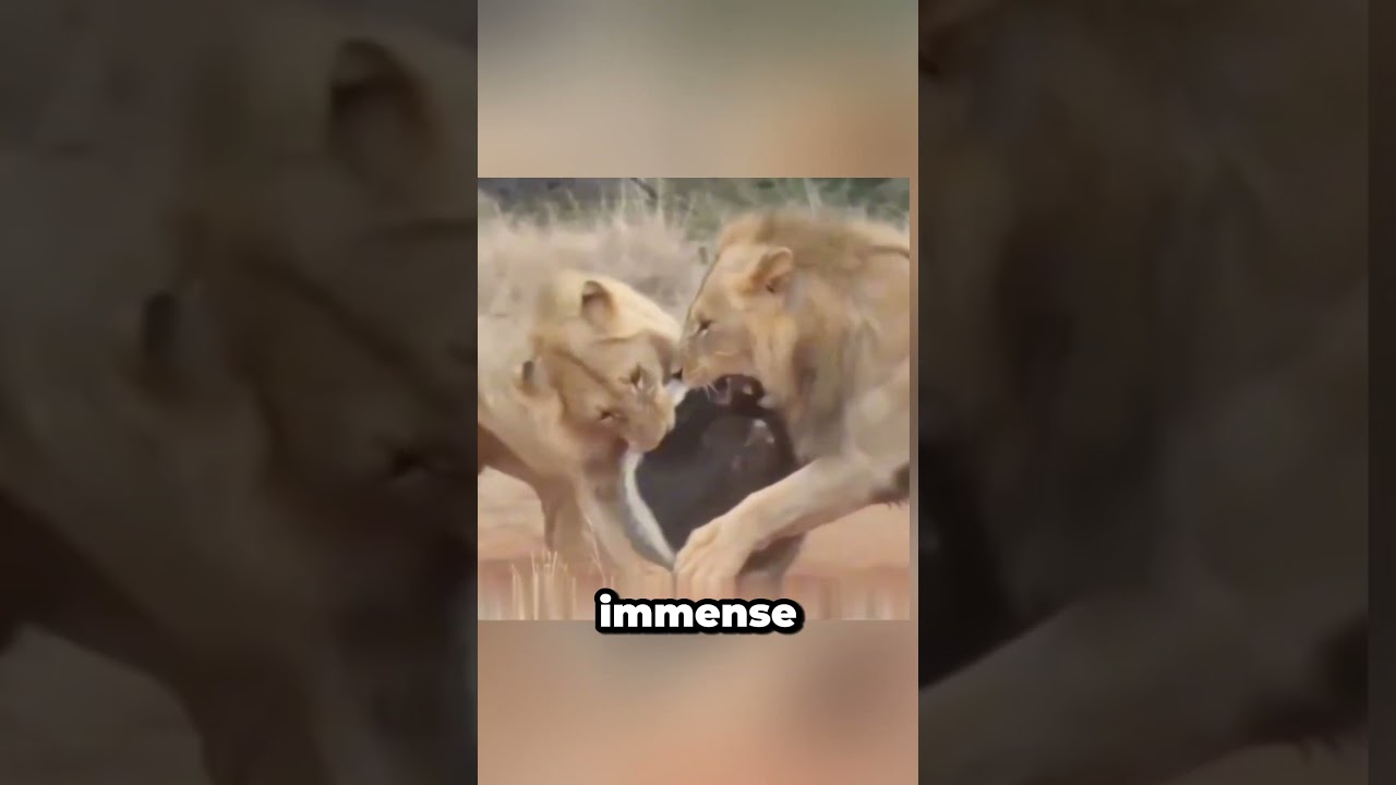 Mother Honey Badger vs Two Lions | A Fight for Survival #animals #wildlife #animalshorts