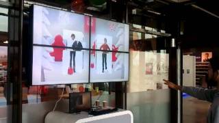 Magic Wall interaction kinect vitrine interactive