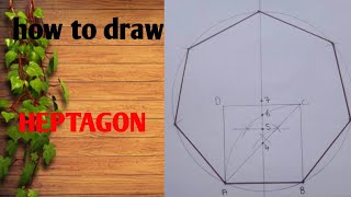 How to draw HEPTAGONpolygon engineering drawing