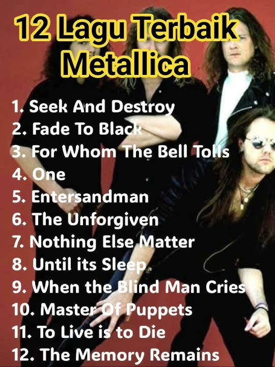 12 Lagu Terbaik Metallica #band #metal #rock #playlist #lagu #musik #fyp