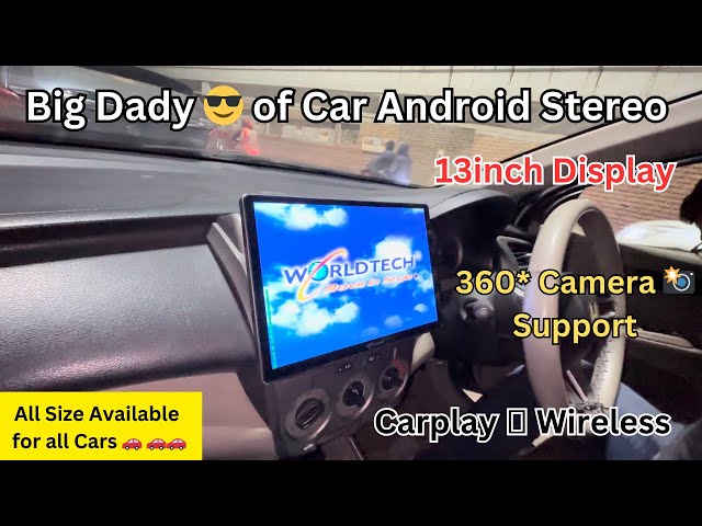 13inch Android Stereo || Wireless 🛜 CarPlay || First time in India 🇮🇳 Install in Honda City class=