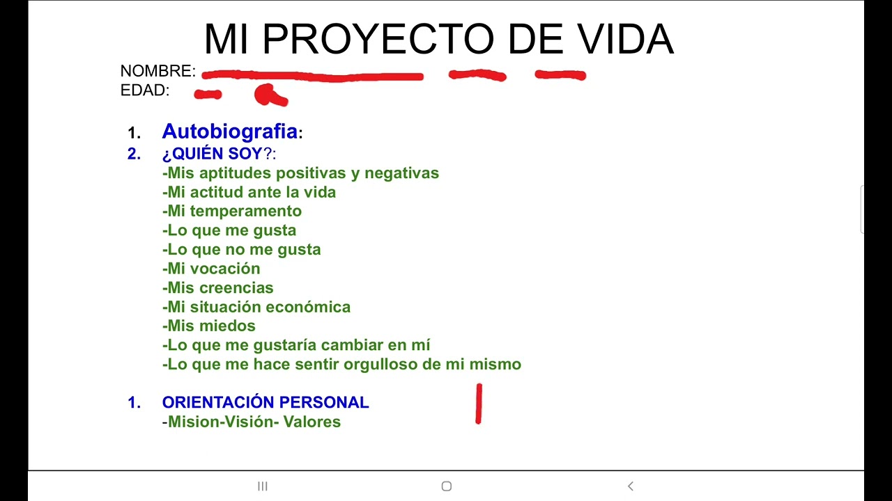 Gobernar plato Dictadura MI PROYECTO DE VIDA (Estructura).¿Qué aspectos debo tomar en cuenta? -  YouTube