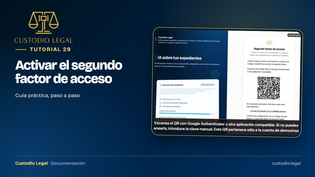 Miniatura do tutorial: Activar el segundo factor de acceso