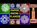 PAPER SNOWFLAKES Easy | 2 MINUTES DIY | 5 Patterns | Easy Paper Crafts