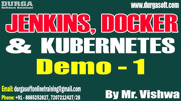 JENKINS, DOCKER & KUBERNETES tutorials || Demo - 1 || by Mr. Vishwa On 10-07-2024 @6AM IST