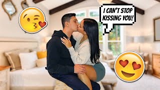 CANT STOP KISSING AND HUGGING MY BOYFRIEND PRANK *24 hours*