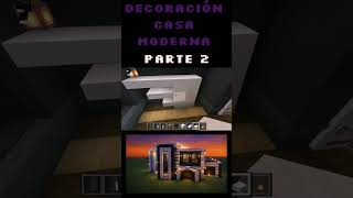 Decoración de casa moderna parte 2 #minecraft #casaminecraft #gameplay #casa #tutorial