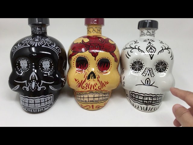 お酒通販 どくろボトルテキーラ・カー(KAH)3種類 ハロウィンに！アネホ