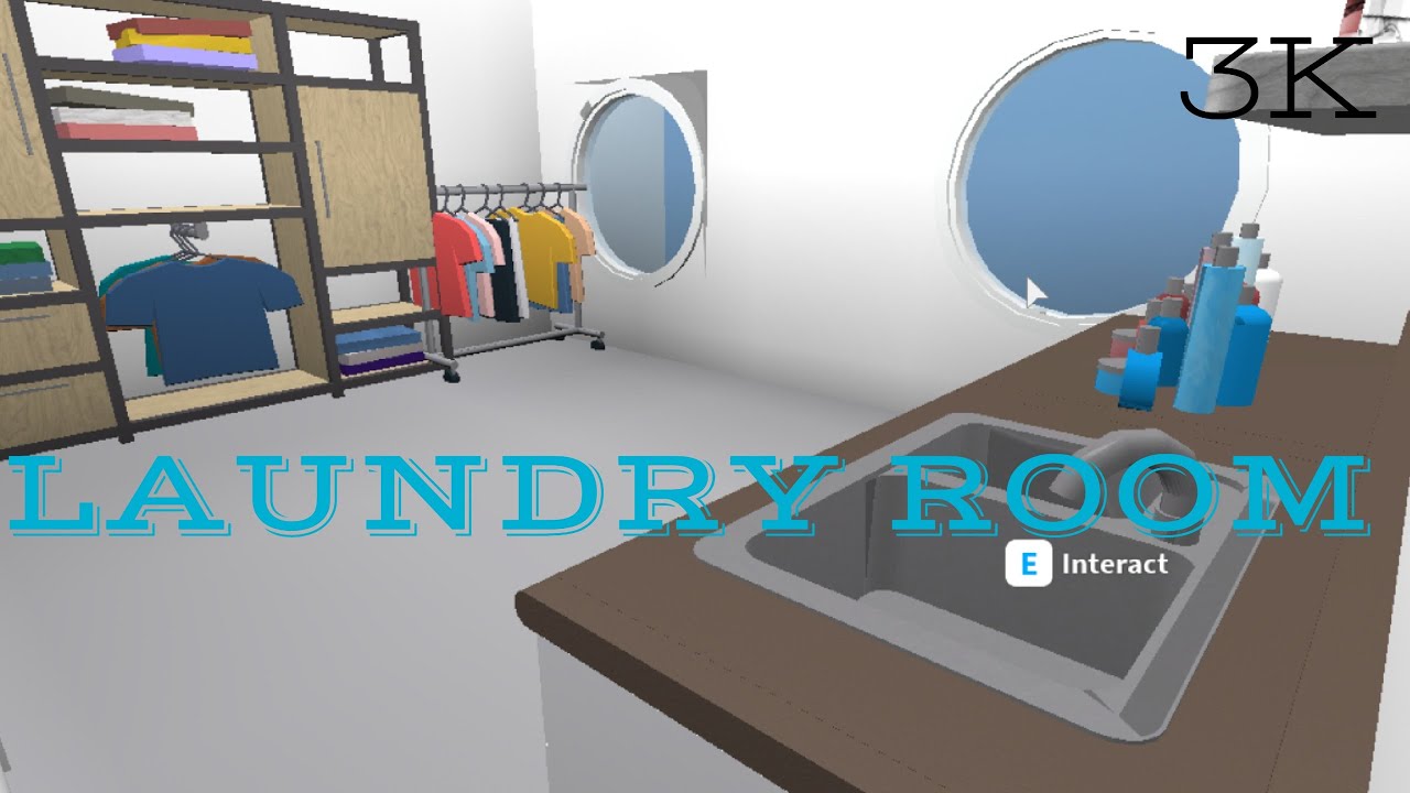 Laundry Room Speed Build to Bloxburg) YouTube
