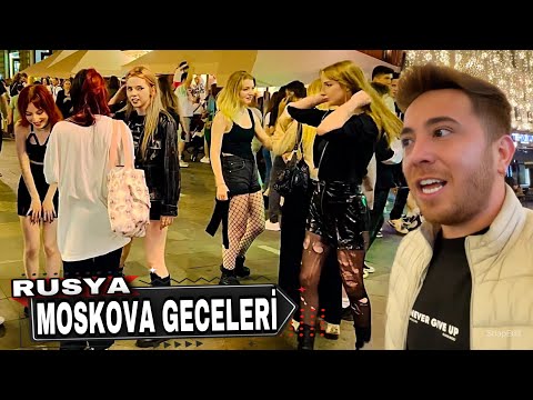 RUSYA’da GECE VAKTİ Herkes SOKAKTA | MOSKOVA 🇷🇺