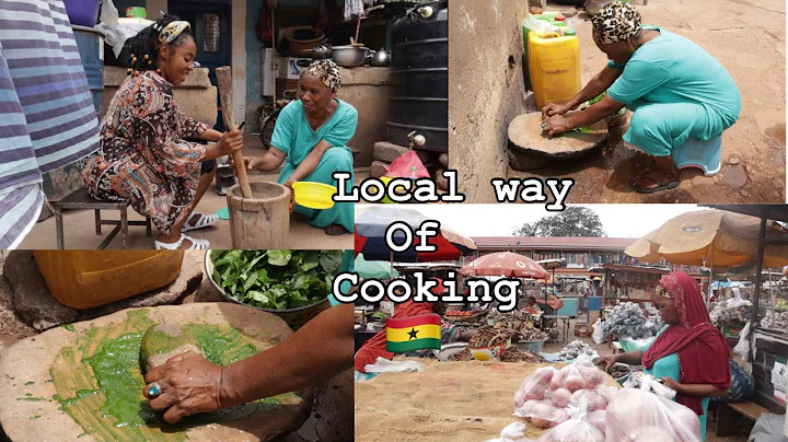 Buying in a LOCAL GHANA MARKET & cooking BEANS LEAVES SOUP || TAMALE cost of living