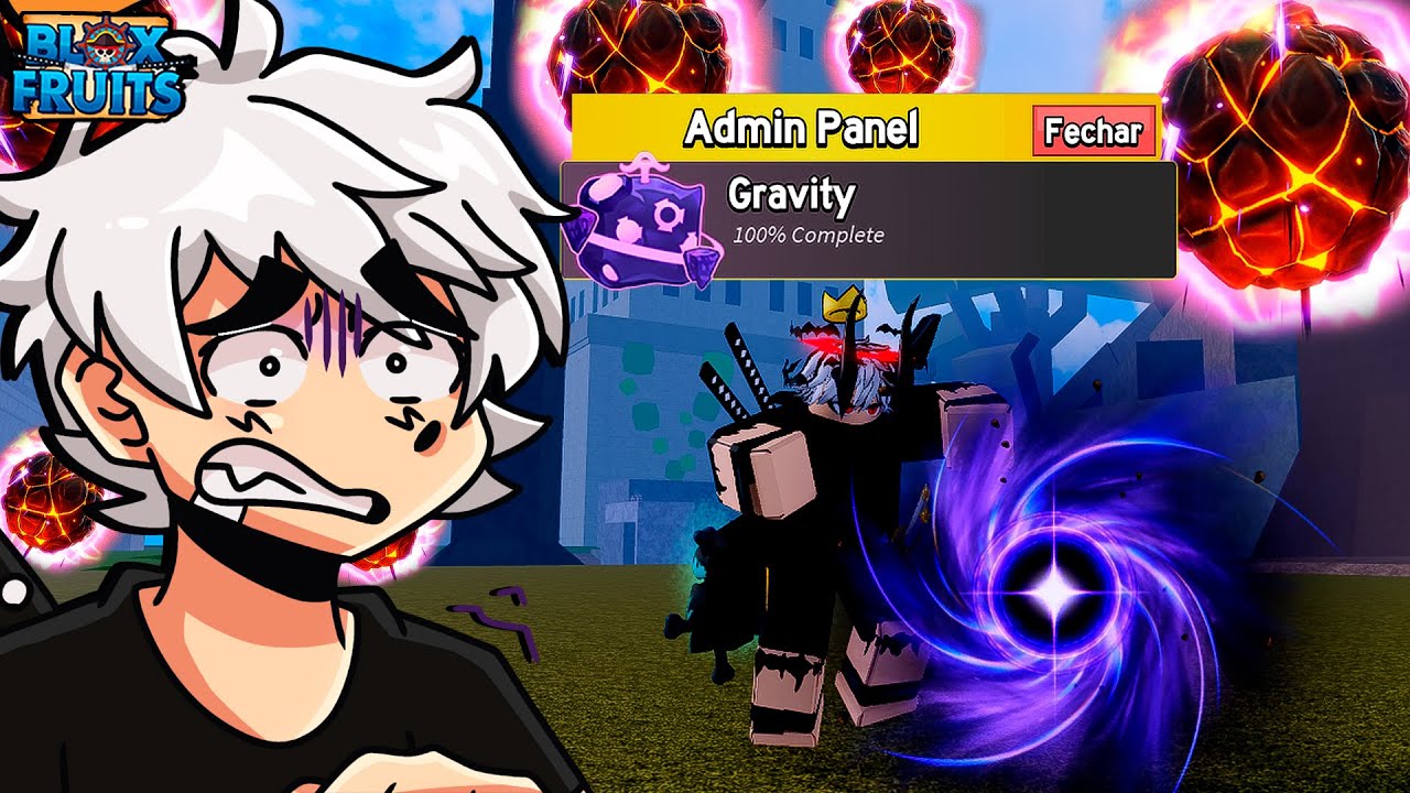 DESPERTEI o PODER SECRETO da NOVA FRUTA da GRAVIDADE V2 REWORK no BLOX FRUITS!!😱❄️