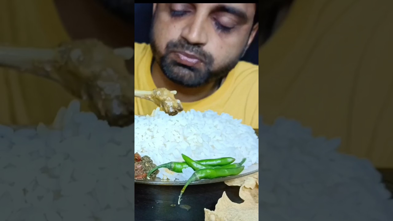 Eating chicken and rice, eating chicken and rice asmr, eating chicken