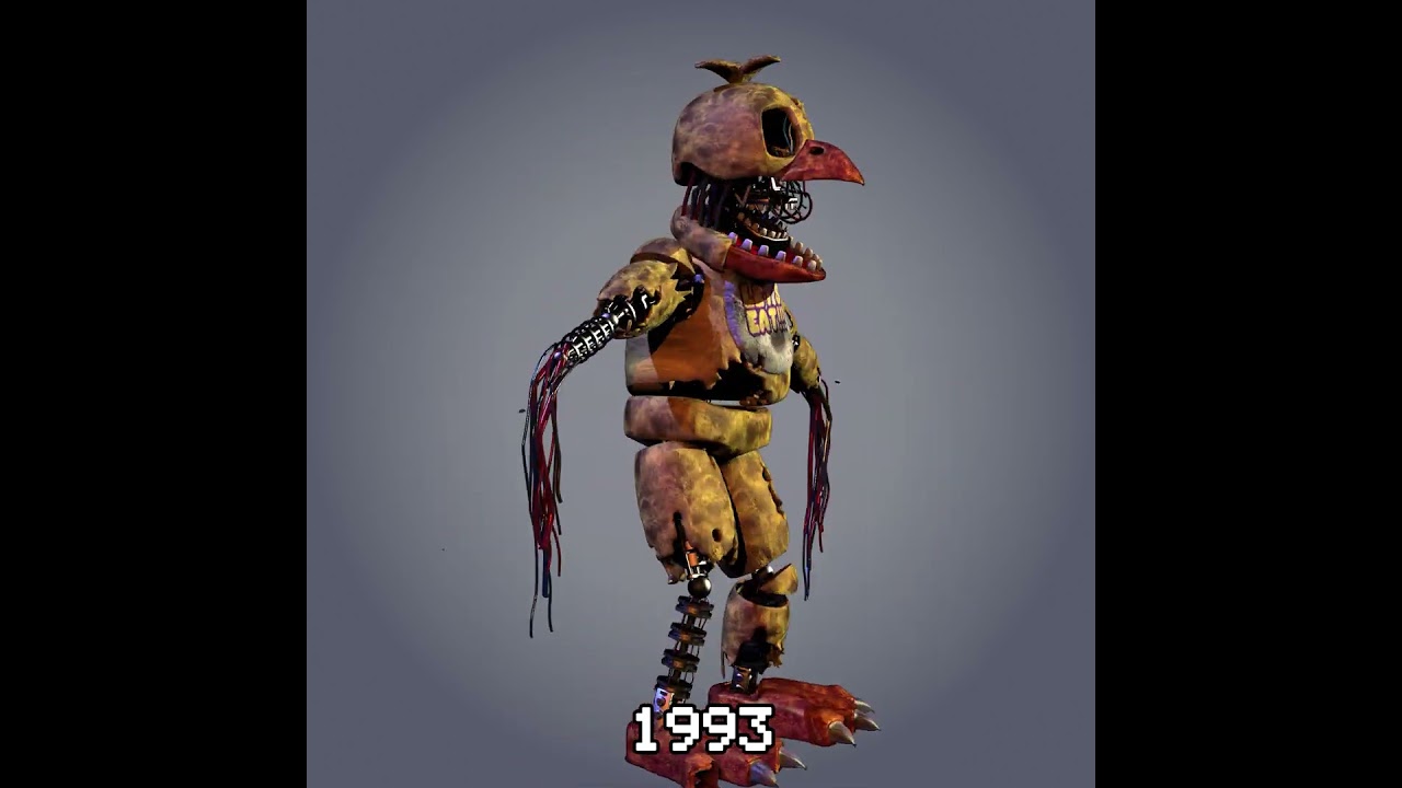 Withered Chica FNAF over the years