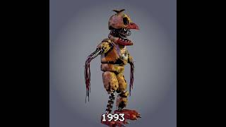 Withered Chica FNAF over the years
