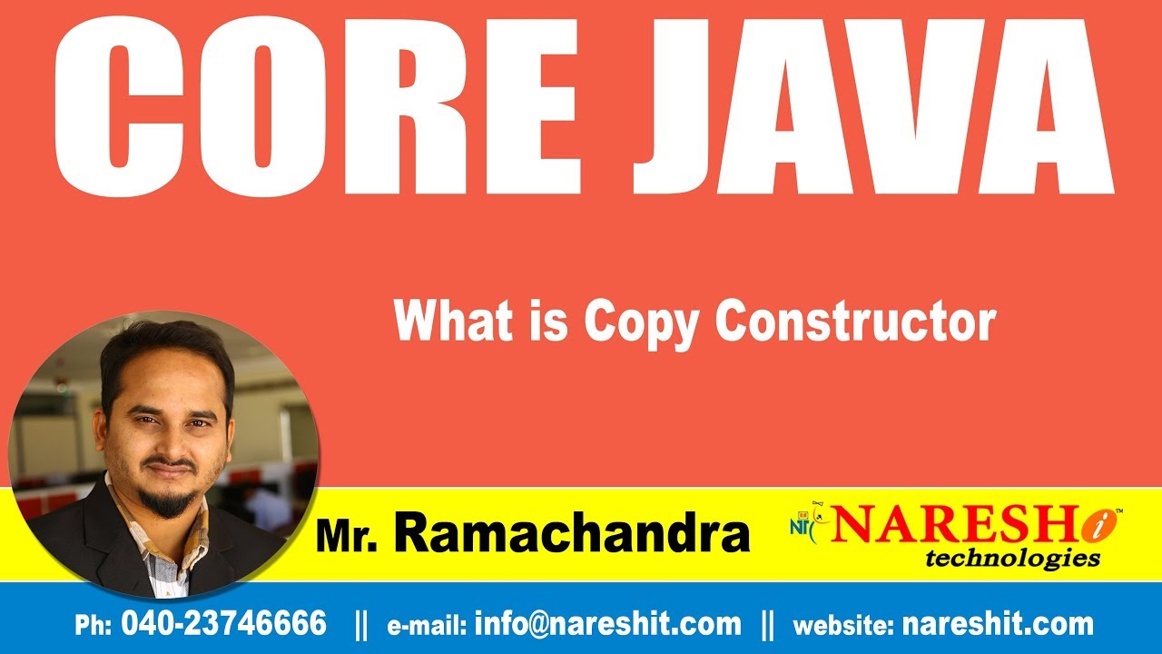 Core Java Tutorials | What is Copy Constructor | Mr.Ramachandra - YouTube