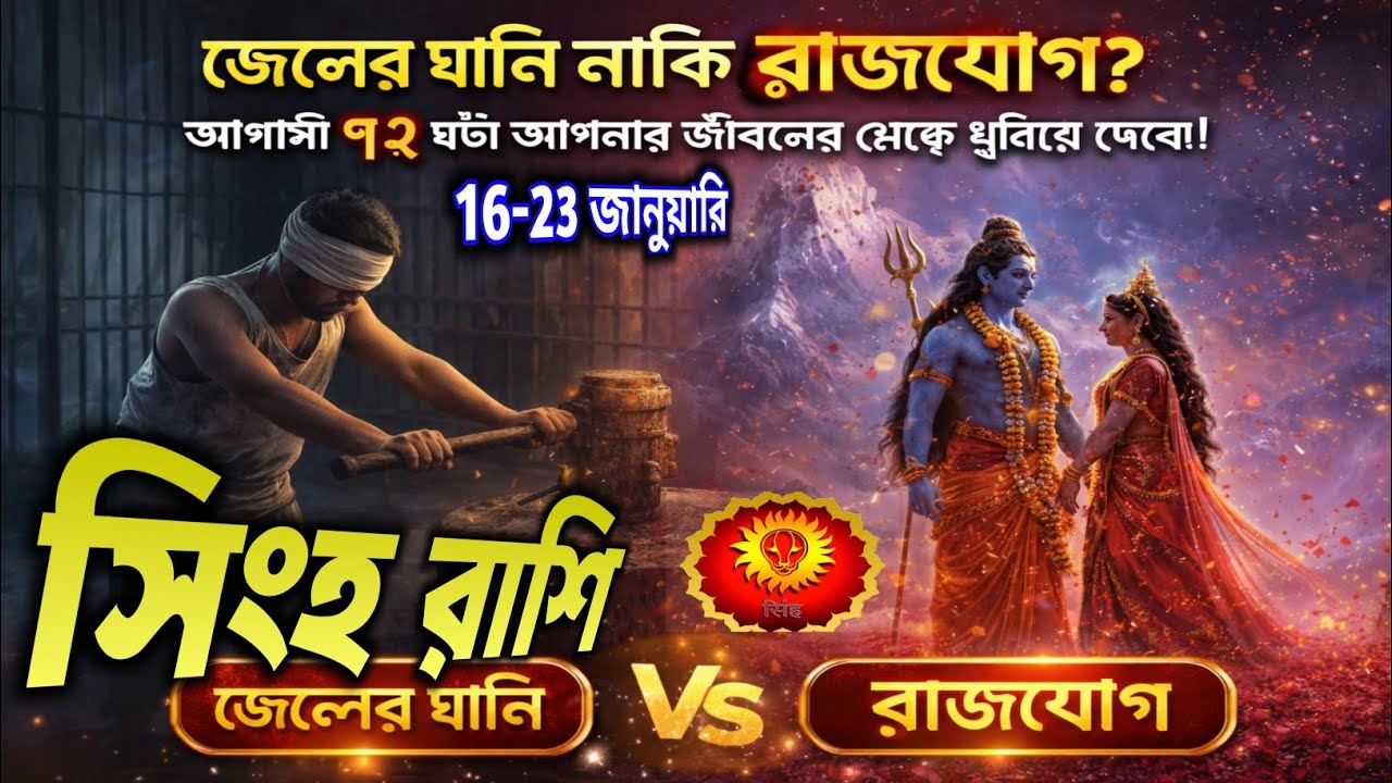 সিংহ রাশি:জেলের ঘানি নাকি রাজযোগ? আগামী ৭২ ঘণ্টা আপনার জীবনের মোড় ঘুরিয়ে দেবে!