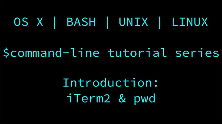 How to Use the Terminal | pwd | Command Line | Mac | OS X | iTerm | UNIX