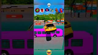 Which car can successfully jump over all the buses? #simulationgame #steamgames