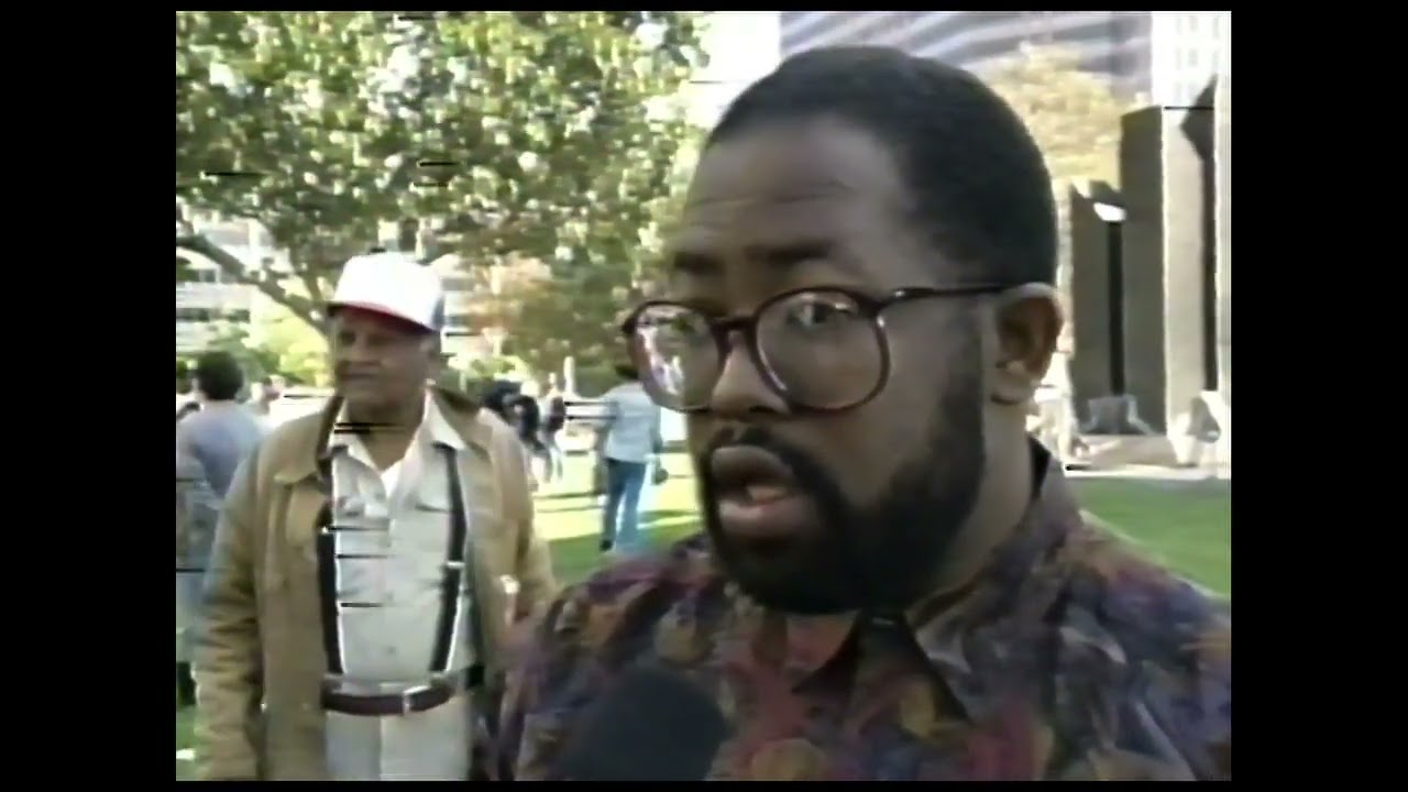 KNBC - LA Police Chief Darryl Gates Must Go! Protest (17 March 1991)
