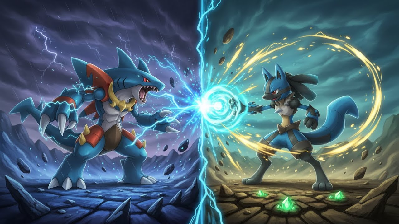 Real Life Pokémon | GARCHOMP vs LUCARIO