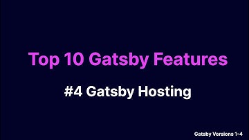 Top 10 Gatsby Features: #4 Hosting