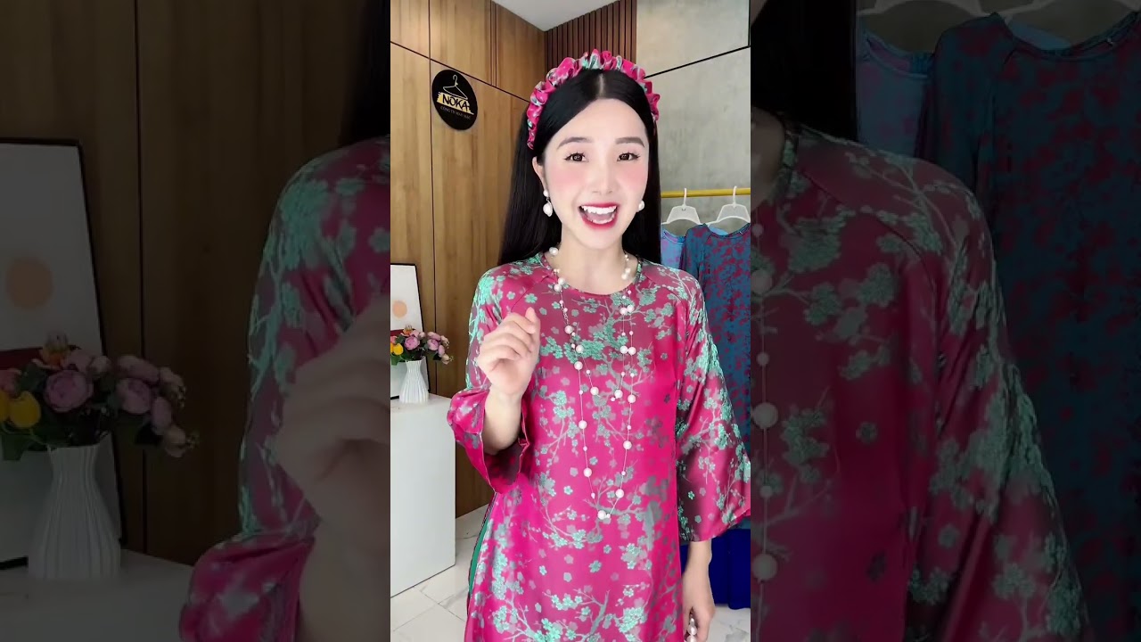 [375K/BỘ] ÁO DÀI LỤA GẤM TƠ TẰM AD428 NOKA|Đặt hàng ☎️035.272.4567