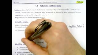 MCR3U1 - 1.1 - Relations and Functions