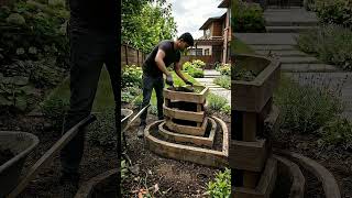 🔥 Building a Heart-Shaped Vertical Garden From Scratch ❤️🌱
