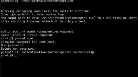 reset lost root user password on Red hat 7 and Cent OS 7 from boot.