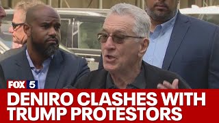 Deniro Clashes With Pro-Trump Protestors