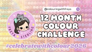 12 Month Colour Challenge with Free PDF Download - Celebrate with Colour 2026