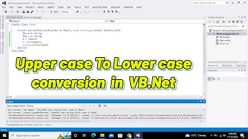 how to convert upper case letters to lower case letters in vb.net