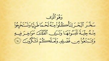 شرح أحكام التجويد لسورة النحل من الآية رقم 10 إلى 14 مع التلاوة