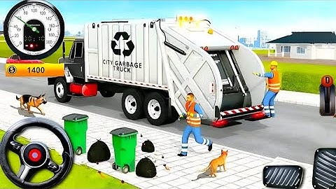 Garbage Trash Truck Simulator 3D - City Road Garbage Dumper Truck Driver - Android Gameplay