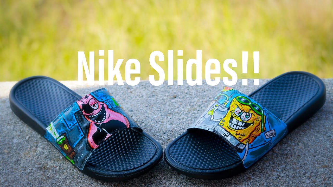 spongebob nike slides